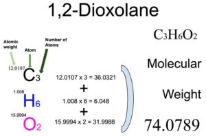 1,2-Dioxolane [C3H6O2] Molecular Weight Calculation