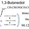 1,3-Butanediol [CH3CH(OH)CH2CH2OH] Molecular Weight Calculation