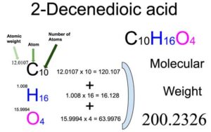 2-Decenedioic acid [C6H10O4] Molecular Weight Calculation