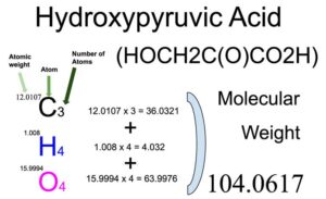 Hydroxypyruvic Acid (HOCH2C(O)CO2H) Molecular Weight Calculation