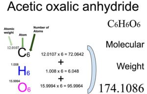 Acetic oxalic anhydride (C6H6O6) Molecular Weight Calculation