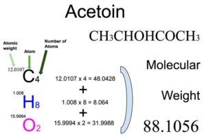 Acetoin [CH3CHOHCOCH3] Molecular Weight Calculation