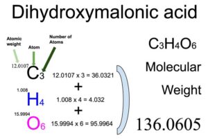 Dihydroxymalonic Acid [C3H4O6] Molecular Weight Calculation