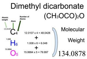 Dimethyl Dicarbonate ((CH3OCO)2O) Molecular Weight Calculation
