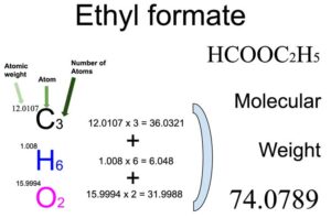 Ethyl Formate [HCOOC2H5] Molecular Weight Calculation