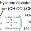 Ethylidene Diacetate [(CH3CO2)2CHCH3] Molecular Weight Calculation