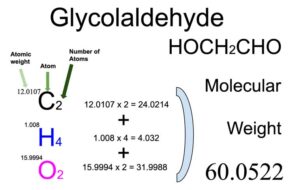 Glycolaldehyde (CH2(OH)2) Molecular Weight Calculation