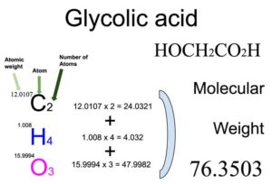 Glycolic Acid [HOCH2CO2H] Molecular Weight Calculation