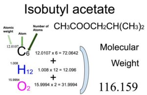Isobutyl Acetate [CH3COOCH2CH(CH3)2] Molecular Weight Calculation
