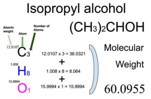 Isopropyl alcohol (CH3OCH3) Molecular Weight Calculation