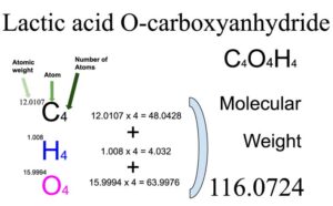 Lactic acid O-carboxyanhydride (C4H4O4) Molecular Weight Calculation