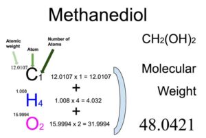 Methanediol [CH2(OH)2] Molecular Weight Calculation