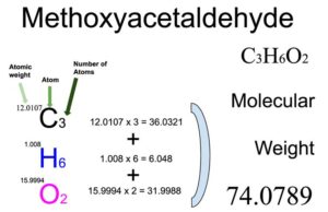 Methoxyacetaldehyde [C3H6O2] Molecular Weight Calculation