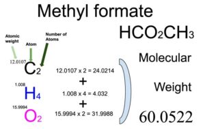 Methyl formate (HCO2CH3) Molecular Weight Calculation
