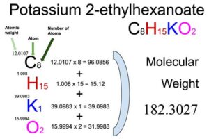 Potassium 2-ethylhexanoate (C8H15KO2) Molecular Weight Calculation
