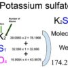 Potassium Sulfate (K2SO4) Molecular Weight Calculation