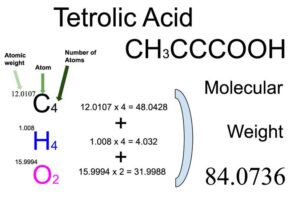 Tetrolic Acid (CH3CCCOOH) Molecular Weight Calculation
