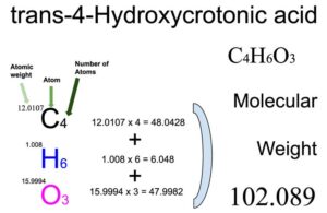 trans-4-Hydroxycrotonic Acid (C4H6O3) Molecular Weight Calculation