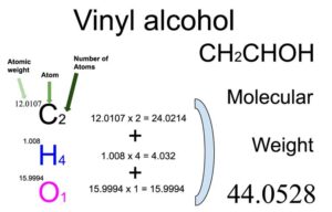 Vinyl alcohol (CH2CHOH) Molecular Weight Calculation