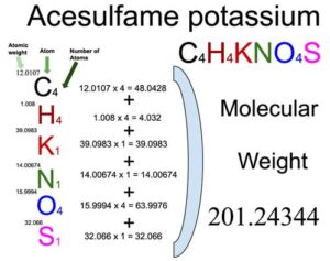 Acesulfame potassium (C4H4KNO4S) Molecular Weight Calculation