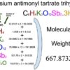 Potassium Antimonyl Tartrate Trihydrate (C8H4K2O12Sb2.3H2O) Molecular Weight Calculation