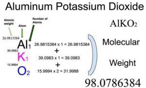 Aluminum Potassium Dioxide [KAlO2] Molecular Weight Calculation