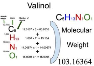 Valinol [C5H13NO] Molecular Weight Calculation
