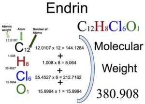Endrin [C12H8Cl6O] Molecular Weight Calculation