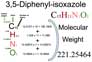 3,5-Diphenyl-isoxazole [C15H11NO] Molecular Weight Calculation