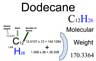 Dodecane [C12H26] Molecular Weight Calculation