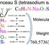 Ponceau S (tetrasodium salt) [C22H12N4Na4O13S4] Molecular Weight Calculation