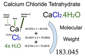 Calcium Chloride Tetrahydrate (CaCl2.4H2O) Molecular Weight Calculation