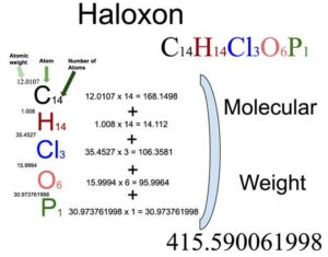 Haloxon [C14H14Cl3O6P] Molecular Weight Calculation