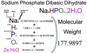 Sodium Phosphate Dibasic Dihydrate (Na2HPO4.2H2O) Molecular Weight Calculation