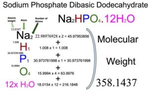 Sodium Phosphate Dibasic Dodecahydrate (Na2HPO4.12H2O) Molecular Weight Calculation
