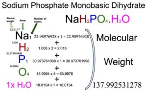 Sodium Phosphate Monobasic Monohydrate (NaH2PO4.H2O) Molecular Weight Calculation