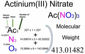 Actinium(III) Nitrate [Ac(NO3)3] Molecular Weight Calculation