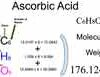 Ascorbic Acid (C6H8O6) Molecular Weight Calculation