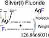 Silver(I) Fluoride (AgF) Molecular Weight Calculation Silver(I) Fluoride (AgF) Molecular Weight Calculation