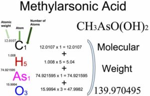 Methylarsonic Acid [CH3AsO(OH)2] Molecular Weight Calculation