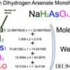 Sodium Dihydrogen Arsenate Monohydrate [NaH2AsO4.H2O] Molecular Weight Calculation