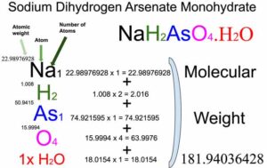 Sodium Dihydrogen Arsenate Monohydrate [NaH2AsO4.H2O] Molecular Weight Calculation