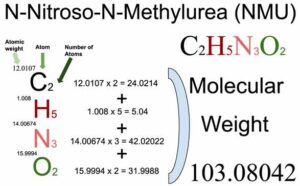 N-Nitroso-N-Methylurea (NMU) [C2H5N3O2] Molecular Weight Calculation